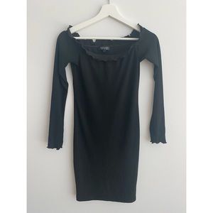 TOPSHOP Off Shoulder Bodycon Mini Dress